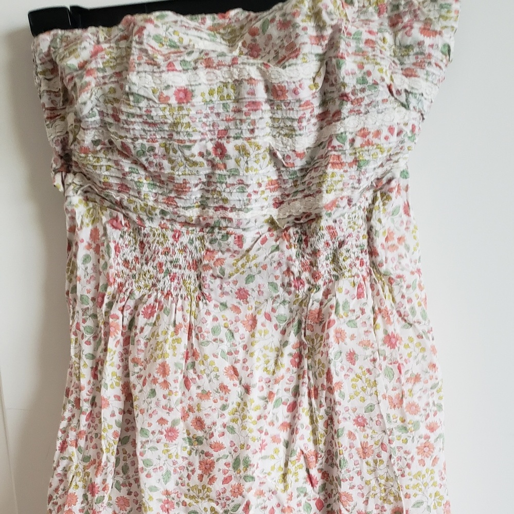 Floral Strapless Dress